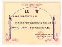 新泰華府5#優(yōu)質(zhì)結(jié)構工程